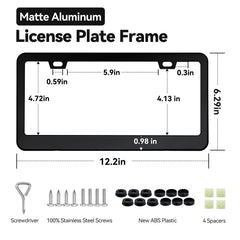 Ohuhu frame mounted on a black sedan rear demonstrating secure fit and improved look