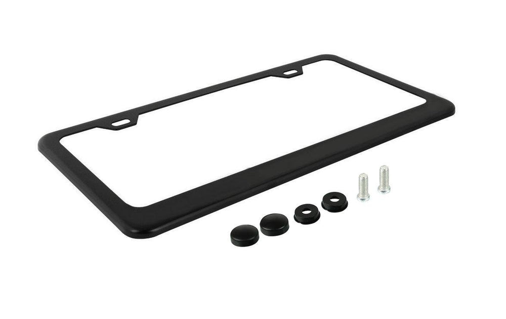 Ohuhu frame installed on white SUV front emphasizing visible registration and low-glare