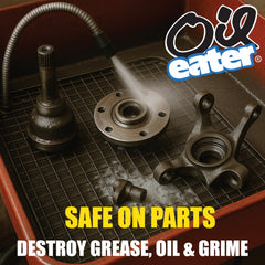 Oil Eater fluid close-up texture highlighting water-based cleaning action