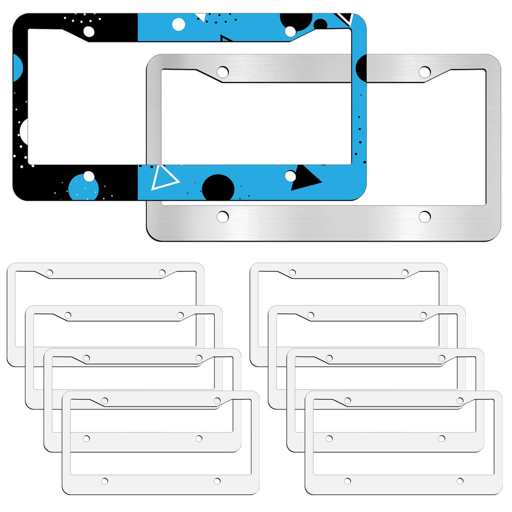 OKBA front view license plate frame showing clean printable face and benefit clear visuals