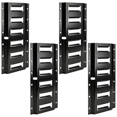 Okllen front view of four black 1-ft rails showing modular anchor points and finish