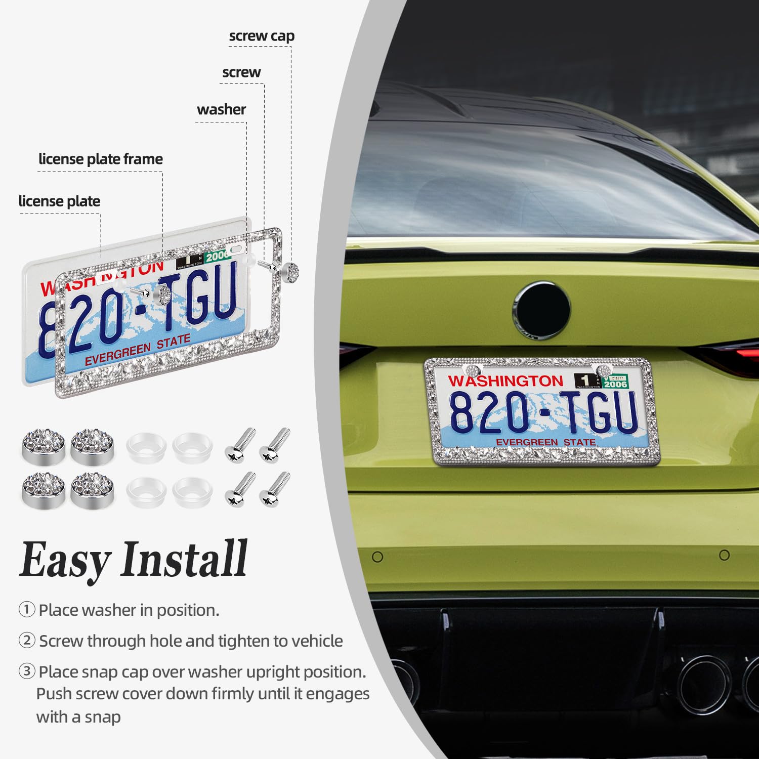 OKLPF packaging and included hardware showing anti-theft screws benefit