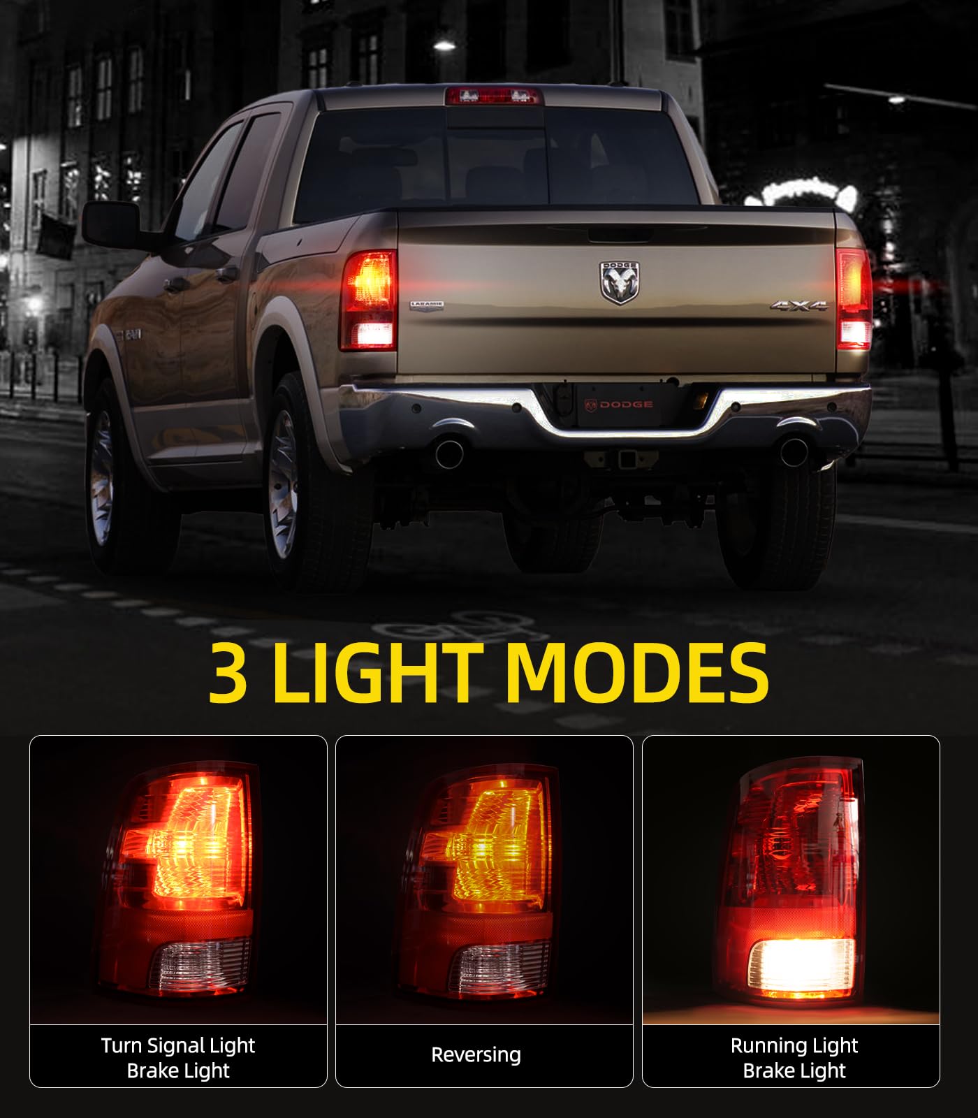 OKLPF tail light rear view with harness connector for easy plug-and-play installation