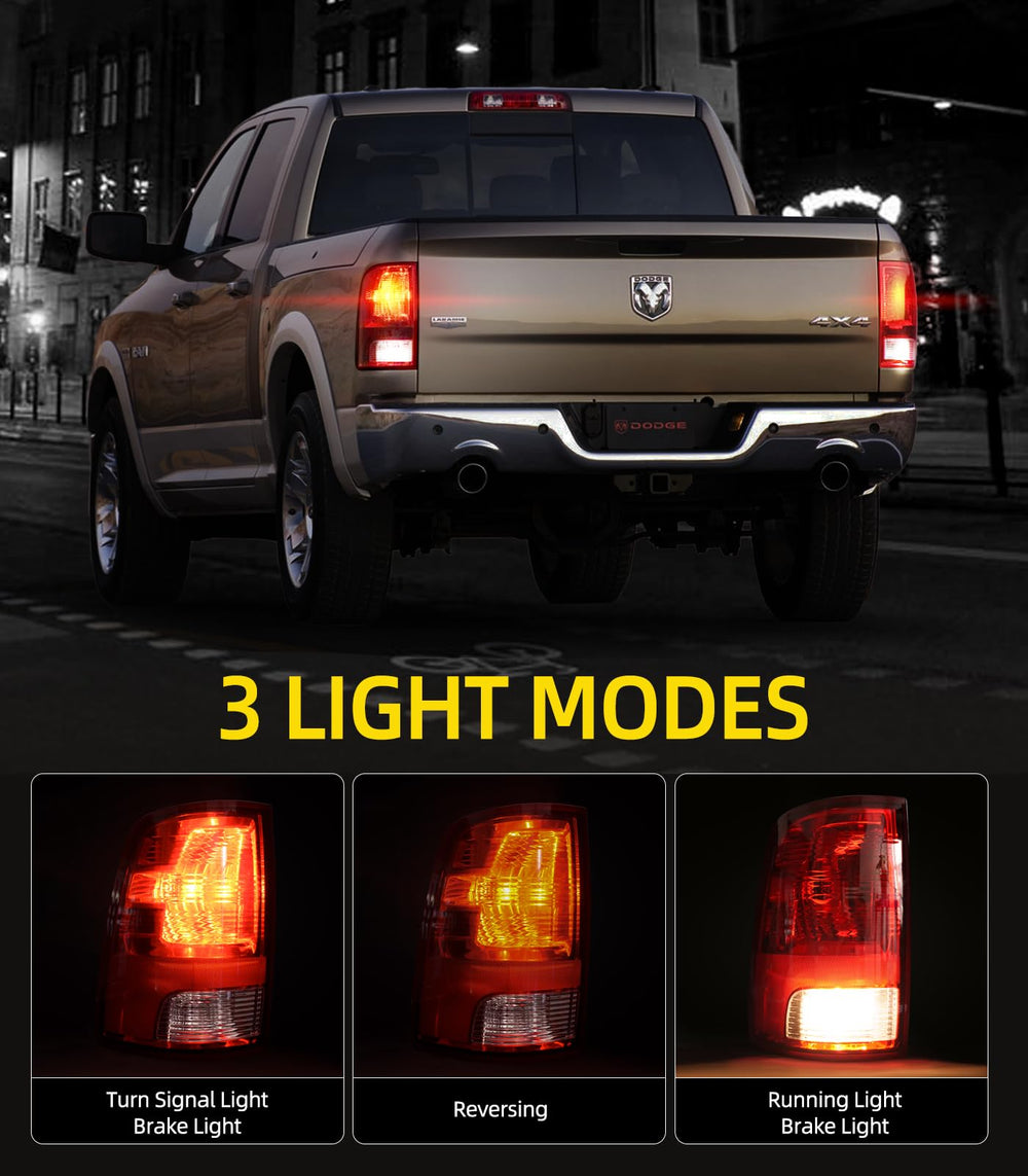 OKLPF tail light rear view with harness connector for easy plug-and-play installation