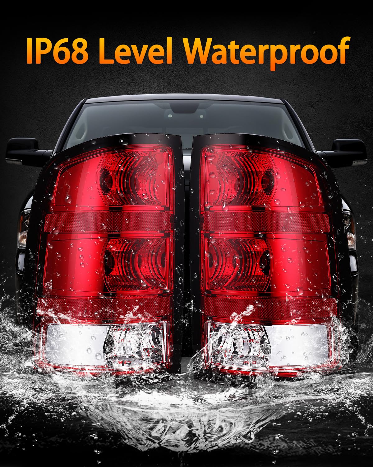 OKLPF tail light installed on GMC Sierra rear highlighting correct alignment and improved signaling
