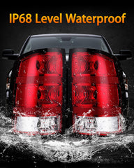 OKLPF tail light installed on GMC Sierra rear highlighting correct alignment and improved signaling