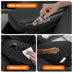 OKLSG side storage pockets holding phone and keys, boosts organization