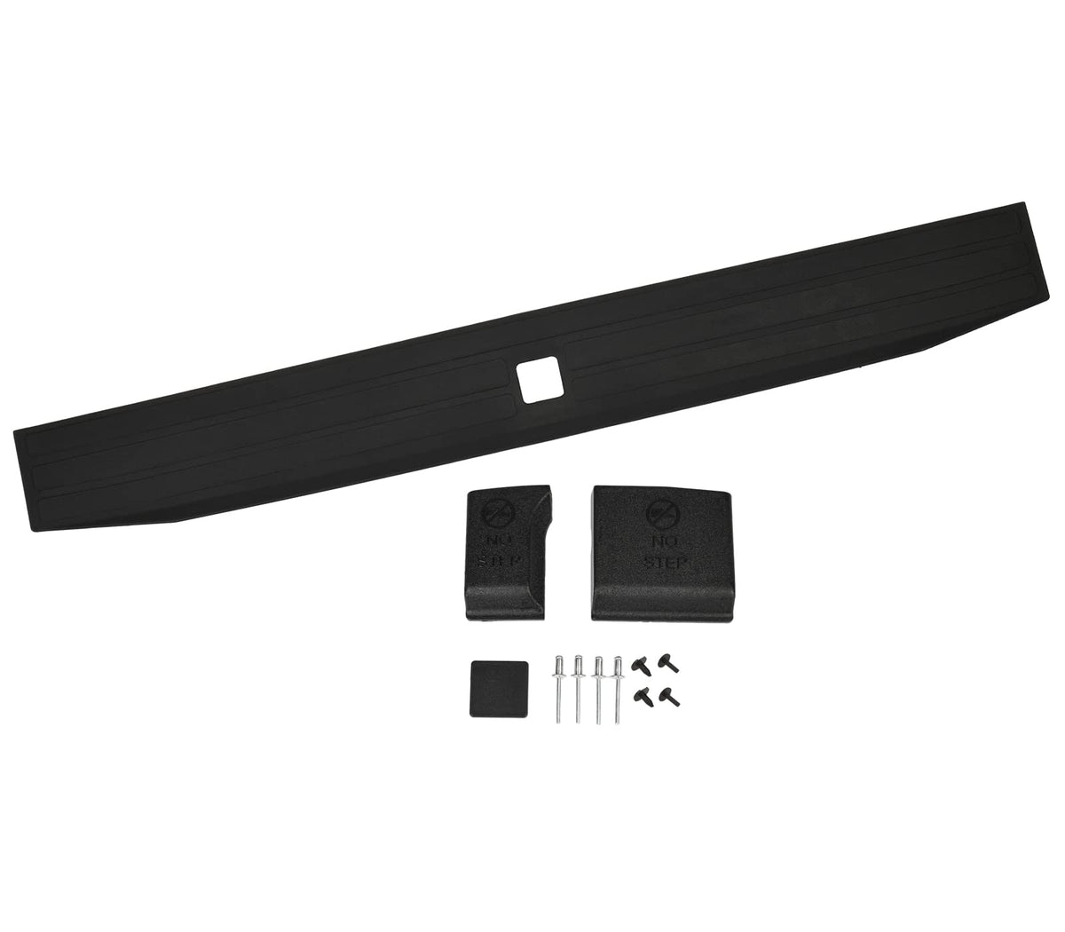 OKPARZ front view of tailgate molding cap showing clean fit and OEM look