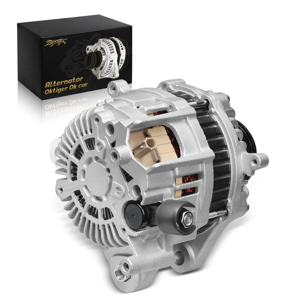oktiger alternator in a garage repair scene illustrating DIY replacement ease