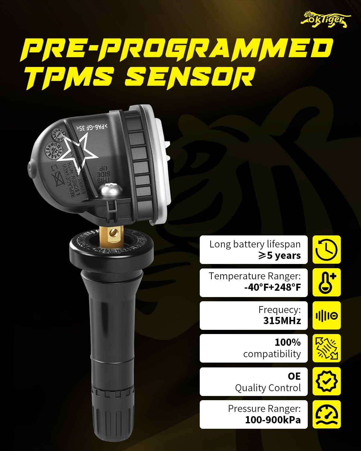 oktiger on vehicle lifestyle shot showing restored TPMS peace of mind