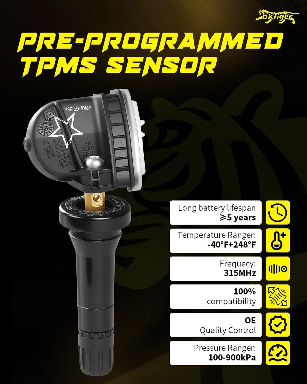 oktiger on vehicle lifestyle shot showing restored TPMS peace of mind