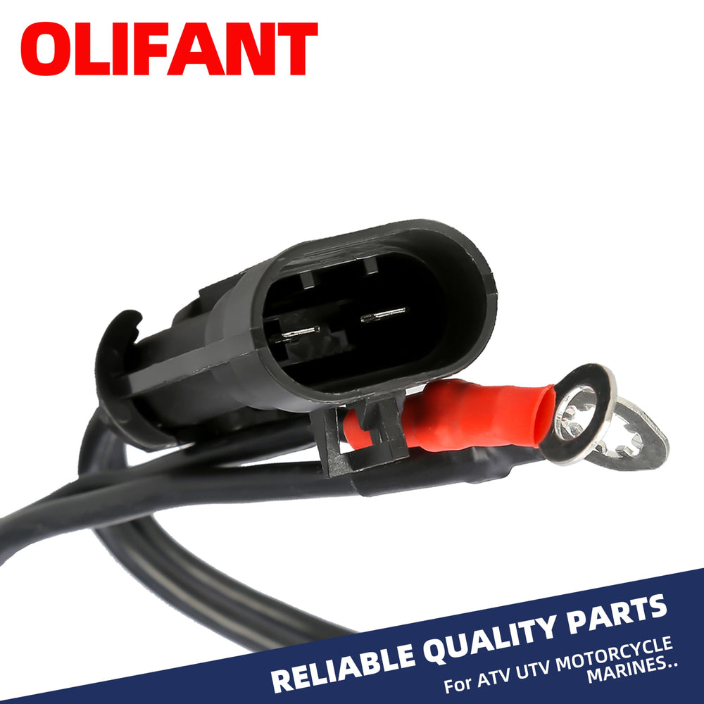 OLIFANT wiring harness angle showing connector layout for simple plug-in benefit