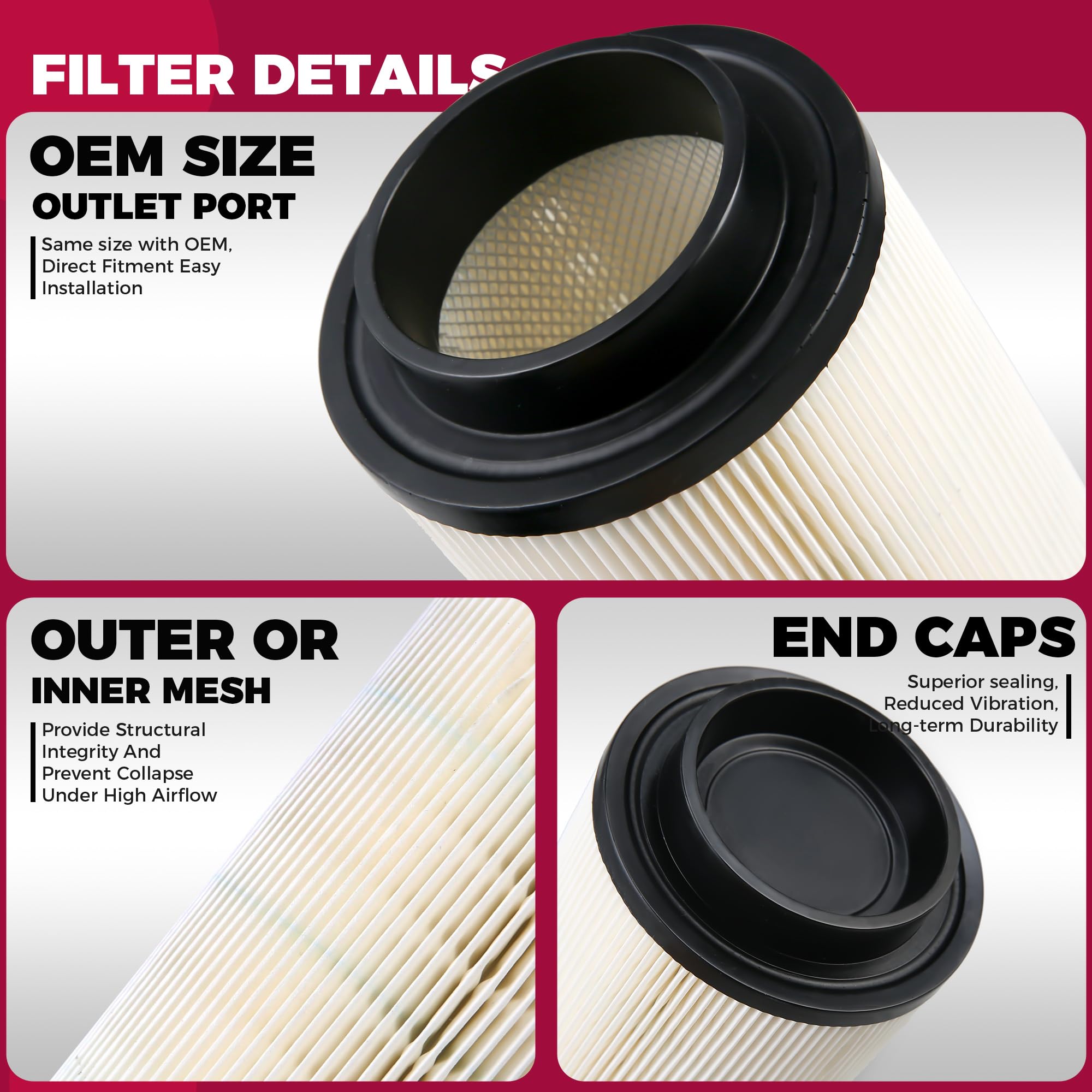 OLIFANT filter beside ATV sprocket showing scale and compact design