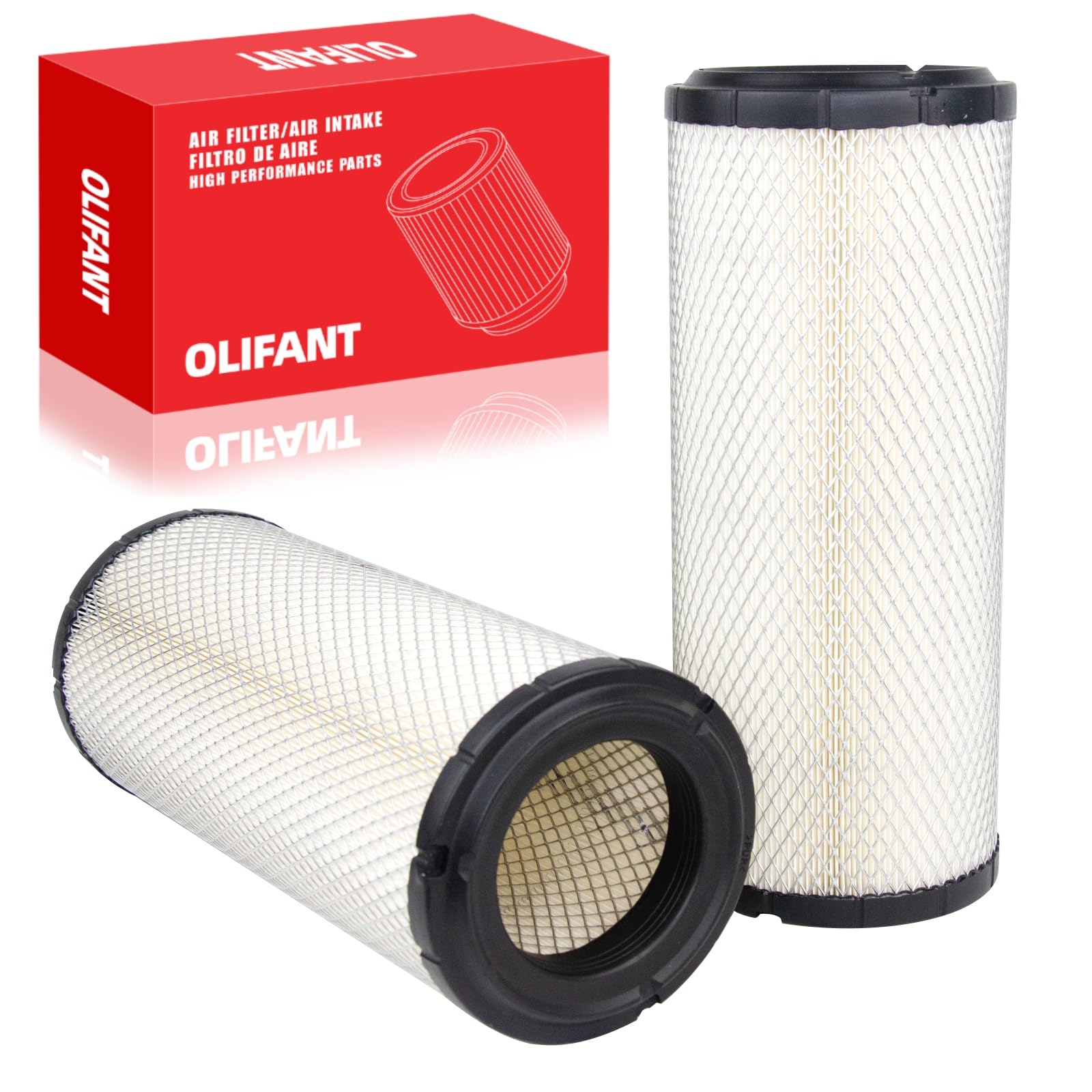 OLIFANT front view of replacement filters showing fit and complete set benefit