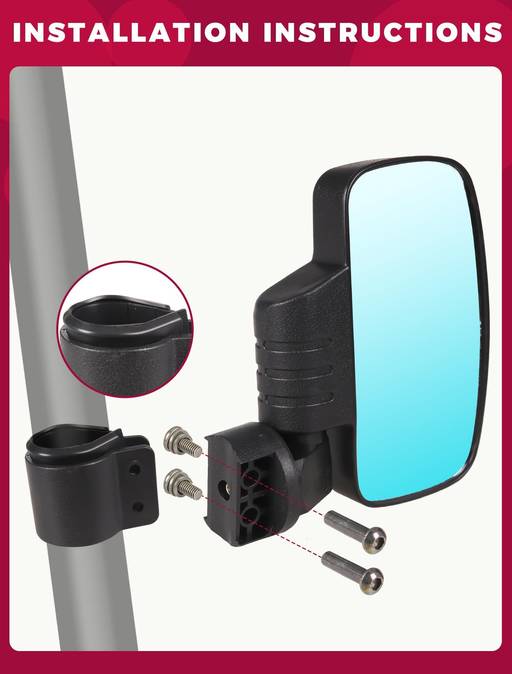 OLIFANT mirrors on a trail ride, shows enhanced safety and visibility benefit