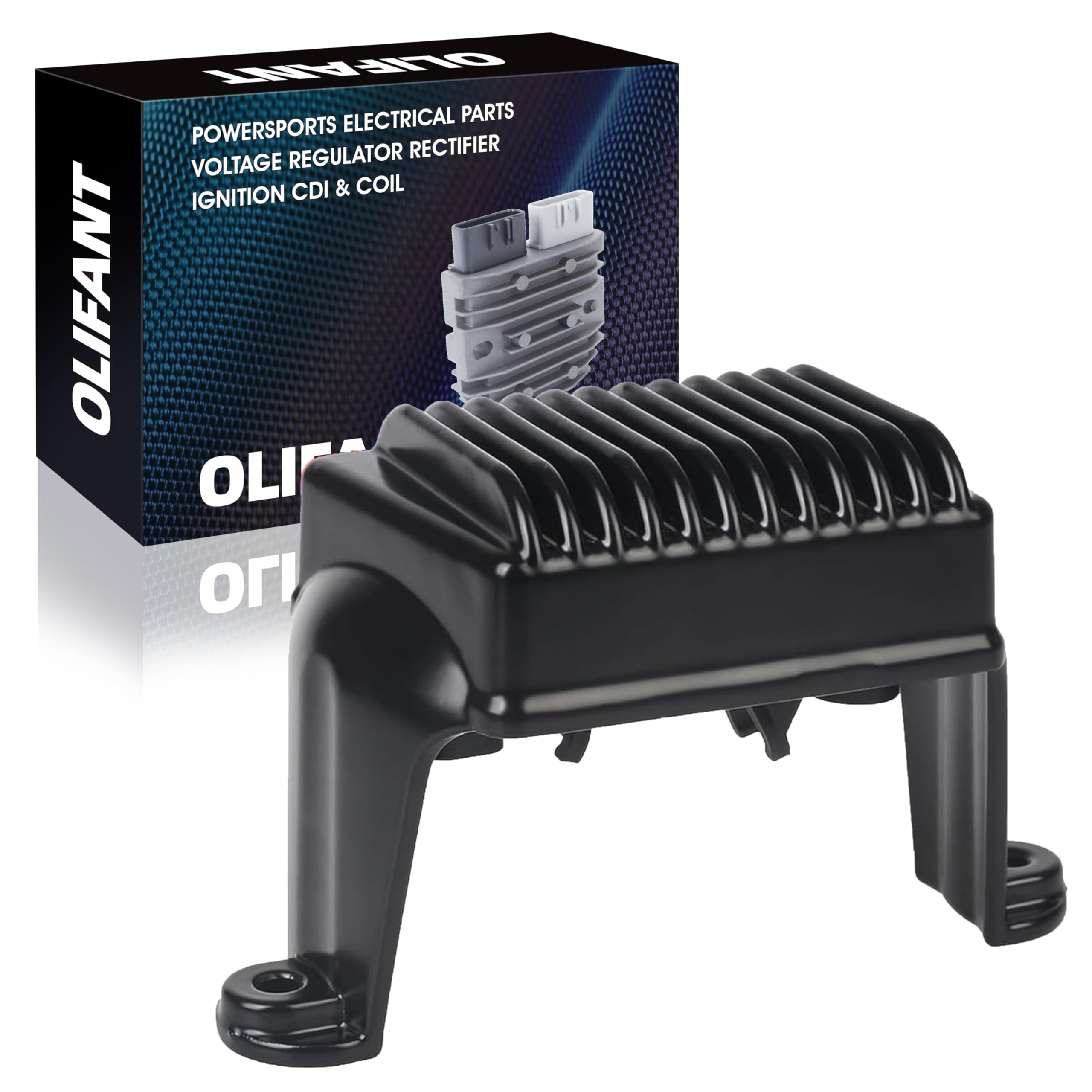 OLIFANT regulator front view showing compact design and reliable fit
