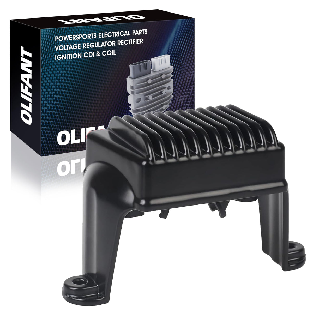 OLIFANT regulator front view showing compact design and reliable fit