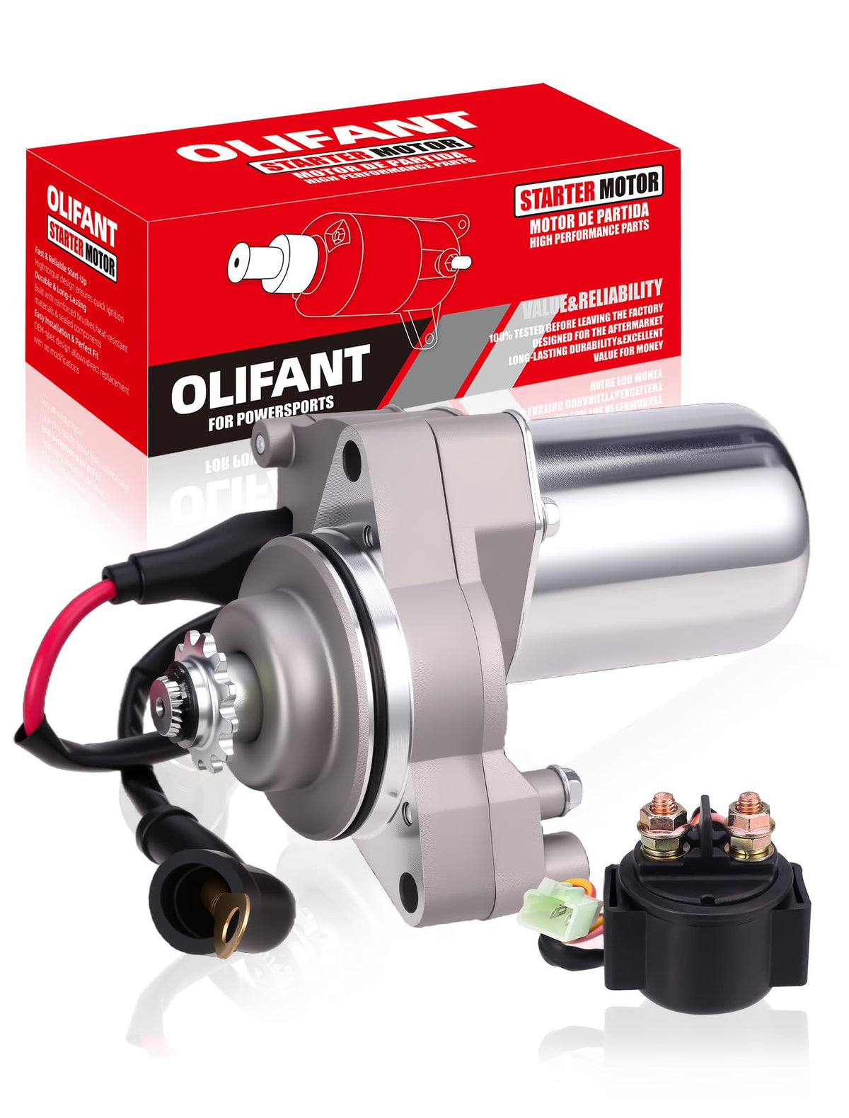 OLIFANT starter front view showing full unit and ease of replacement