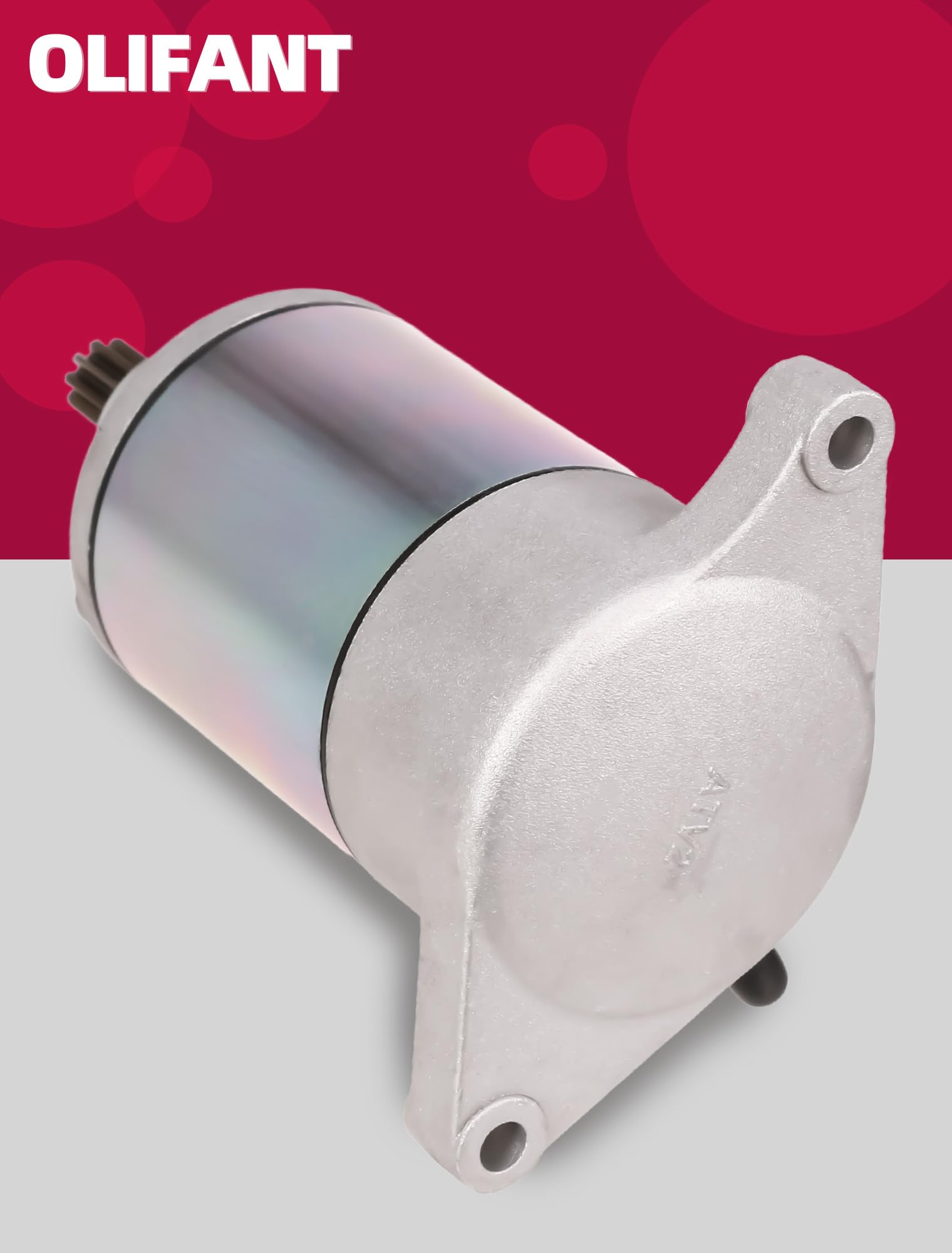 OLIFANT starter installed on ATV engine demonstrating fit and working benefit