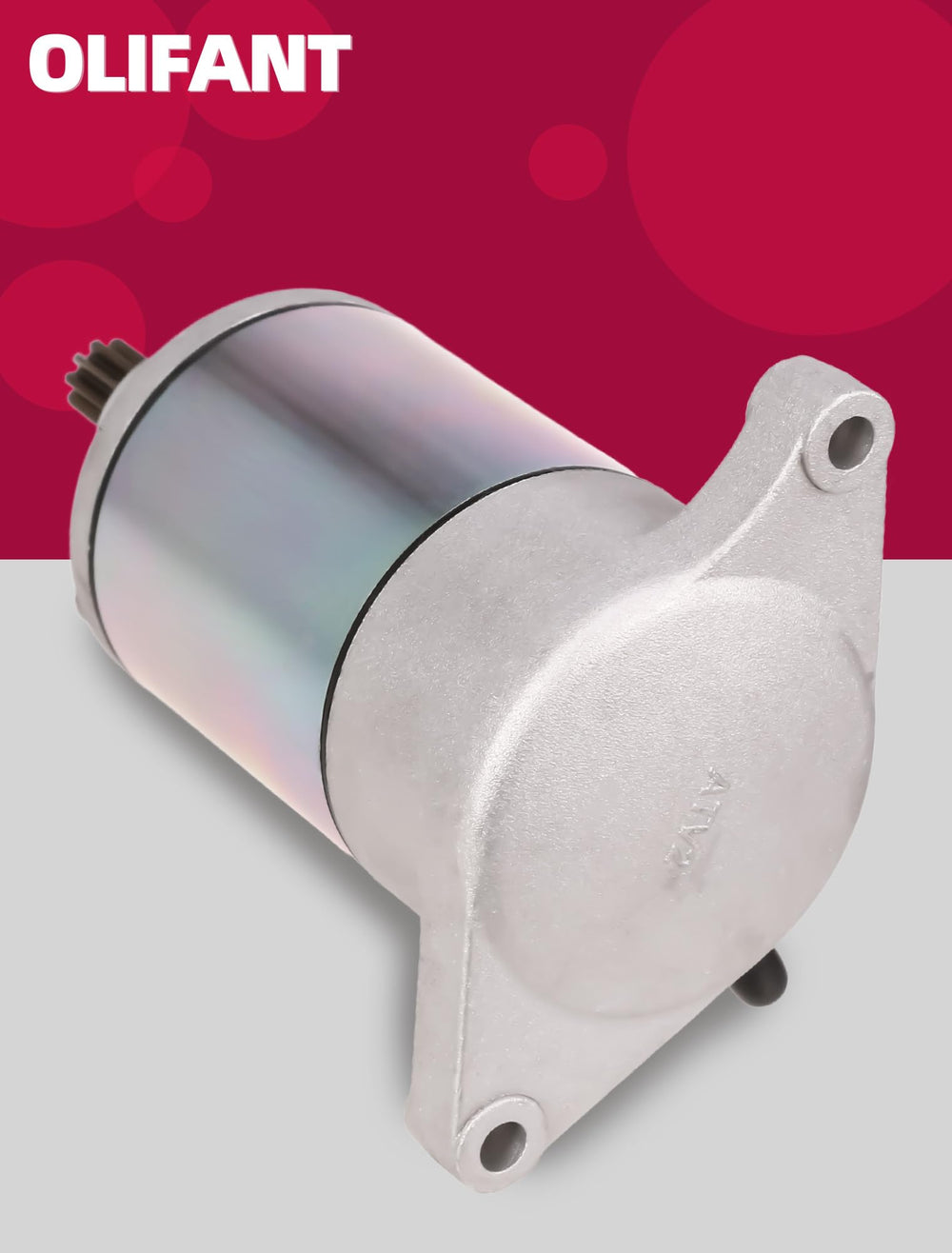 OLIFANT starter installed on ATV engine demonstrating fit and working benefit