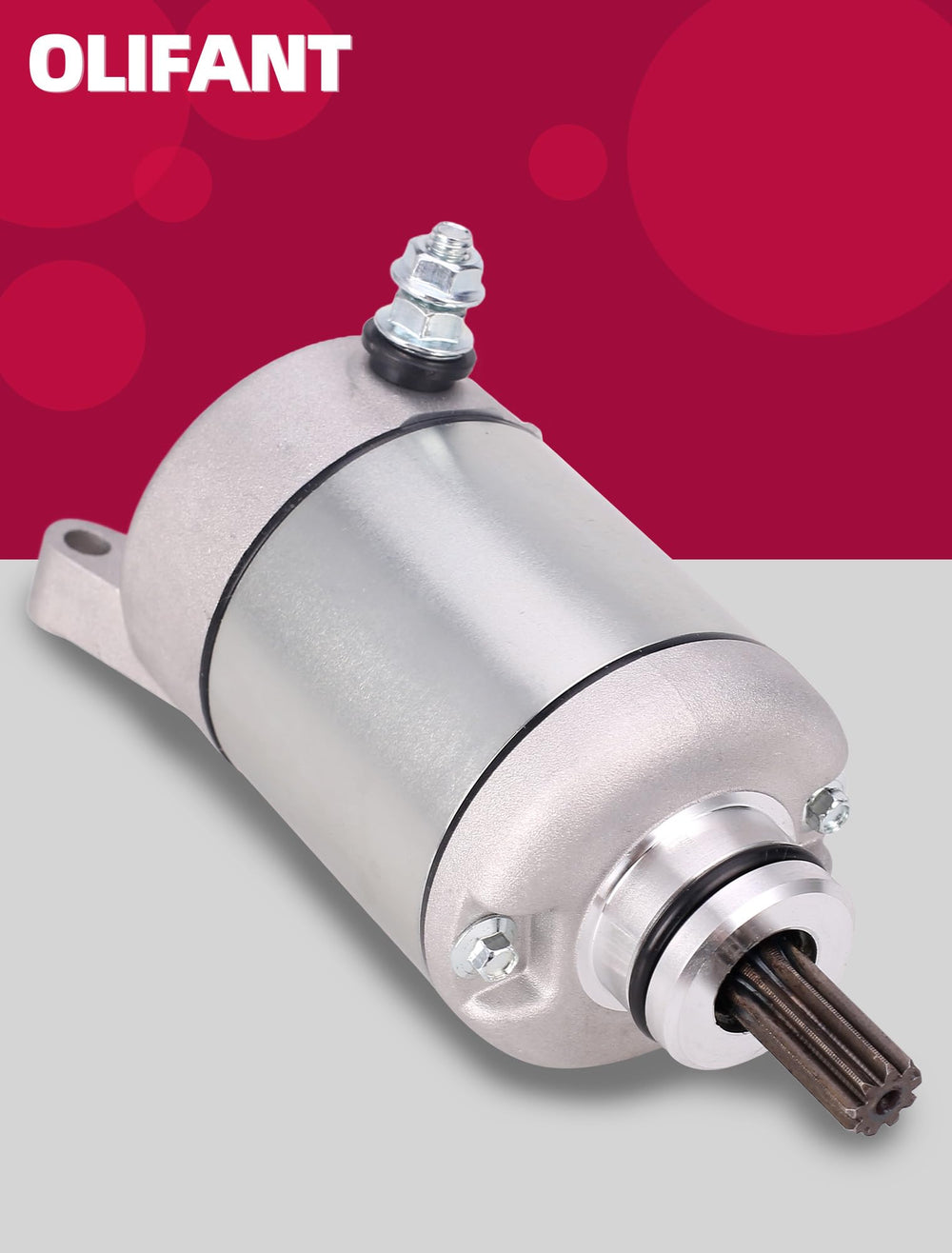 OLIFANT starter label with part numbers for fast verification of Yamaha compatibility