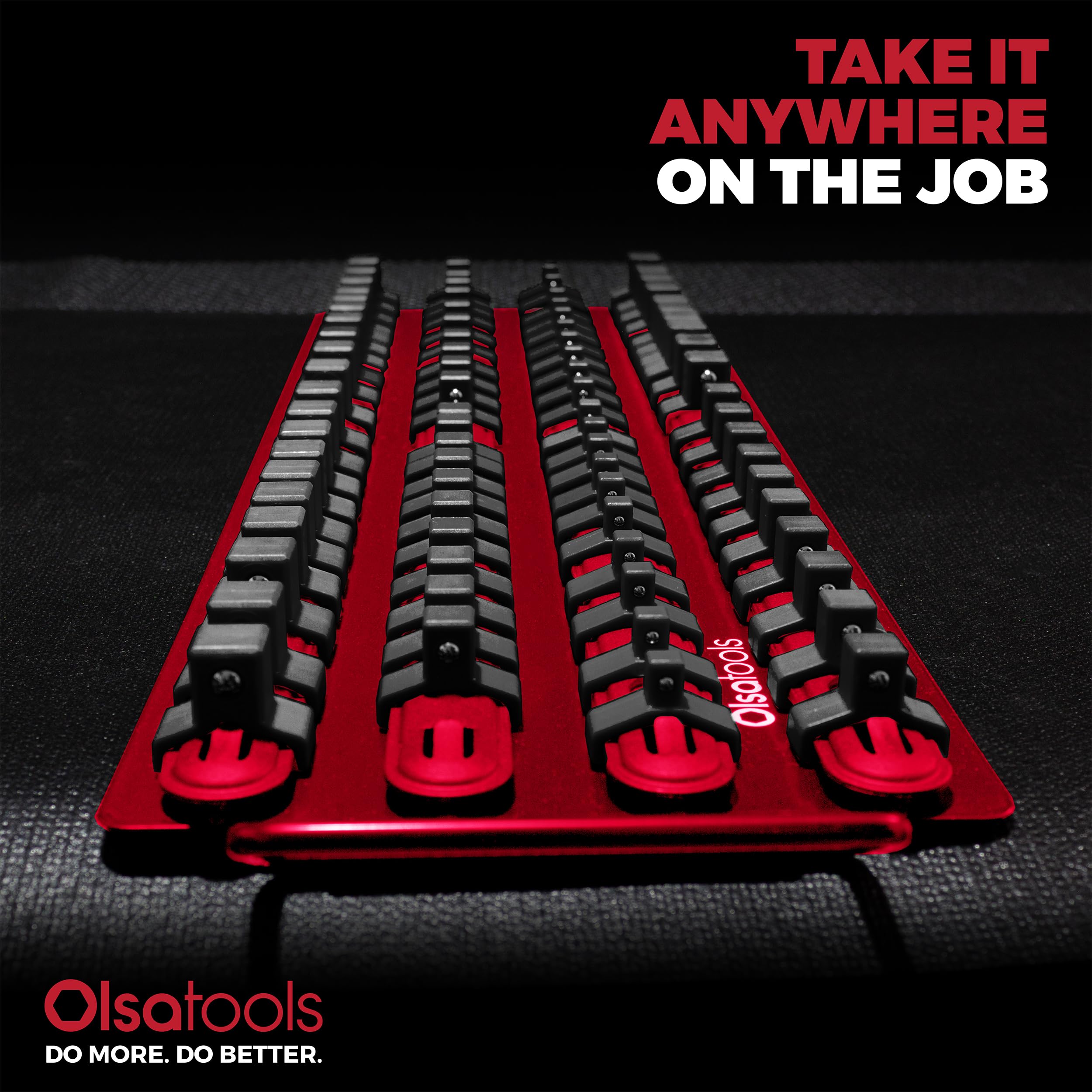 Olsa Tools placed inside a toolbox to show compact space-saving fit