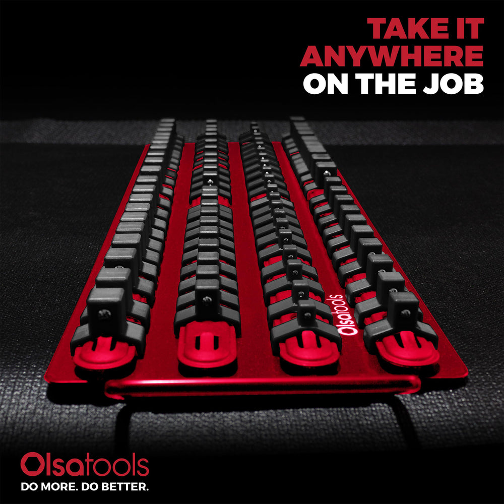 Olsa Tools placed inside a toolbox to show compact space-saving fit