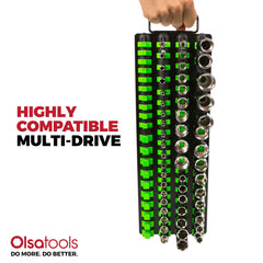 Olsa Tools tray loaded with sockets demonstrating neat organization and quick selection