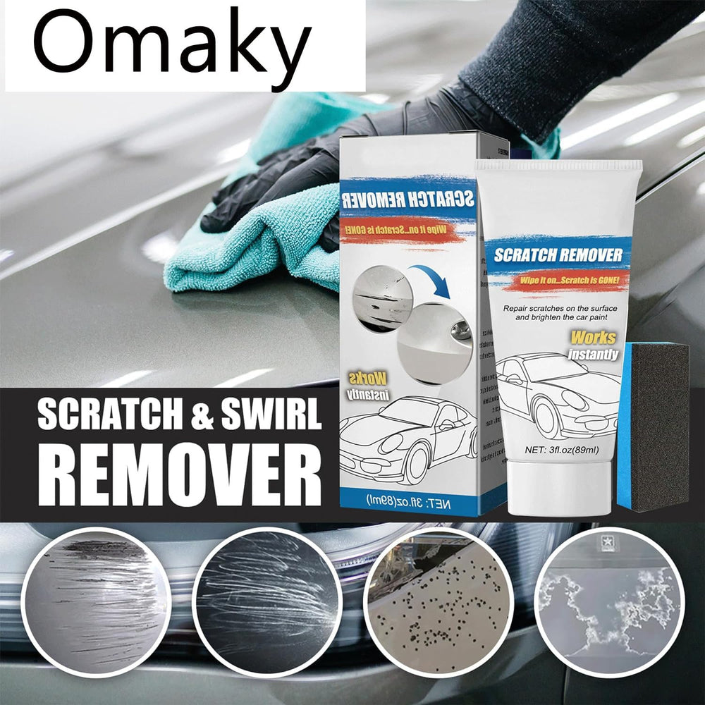 Omaky repair paste tube with sponge applicator for quick scratch blending