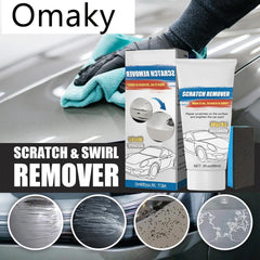 Omaky repair paste tube with sponge applicator for quick scratch blending