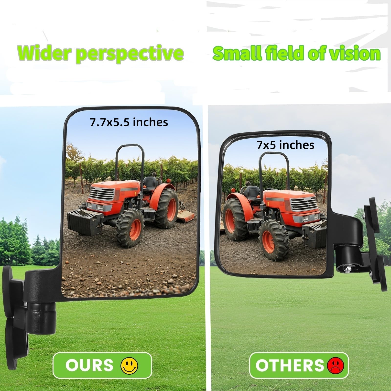 Omgro adjustable ball joint angled to show customizable sightlines benefit