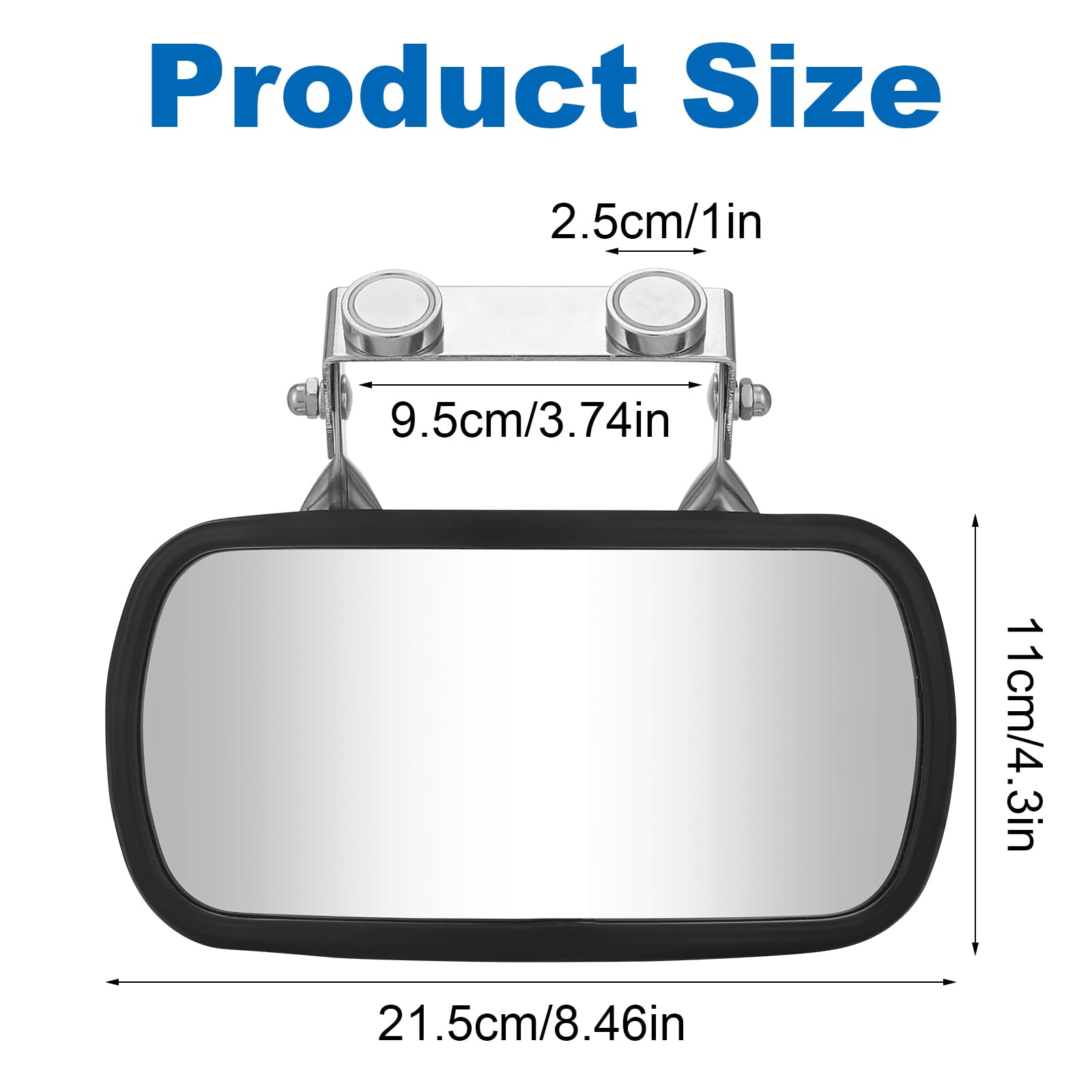 Omgro close-up of convex mirror lens giving wider field of vision