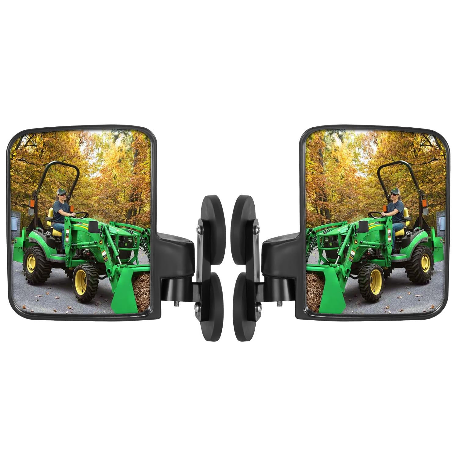 Omgro front view showing mirror and housing for clear visibility