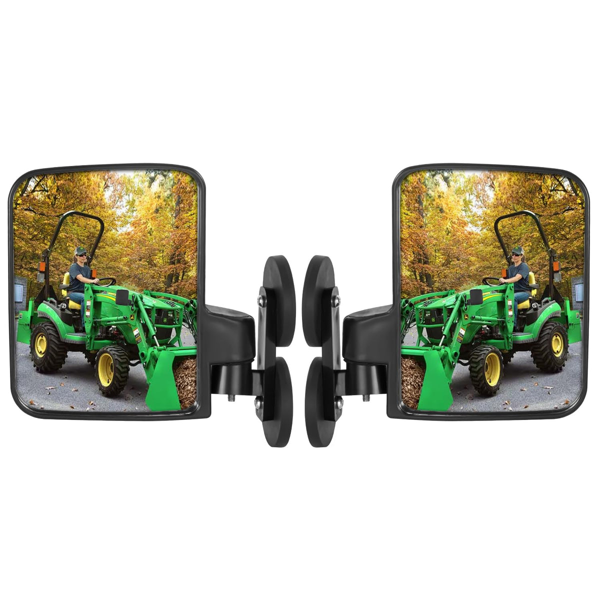Omgro front view showing mirror and housing for clear visibility