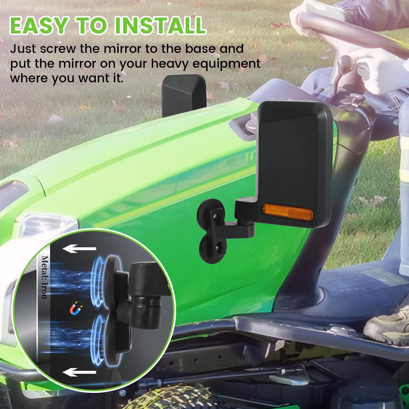 Omgro magnetic base close-up demonstrating secure quick-mount advantage