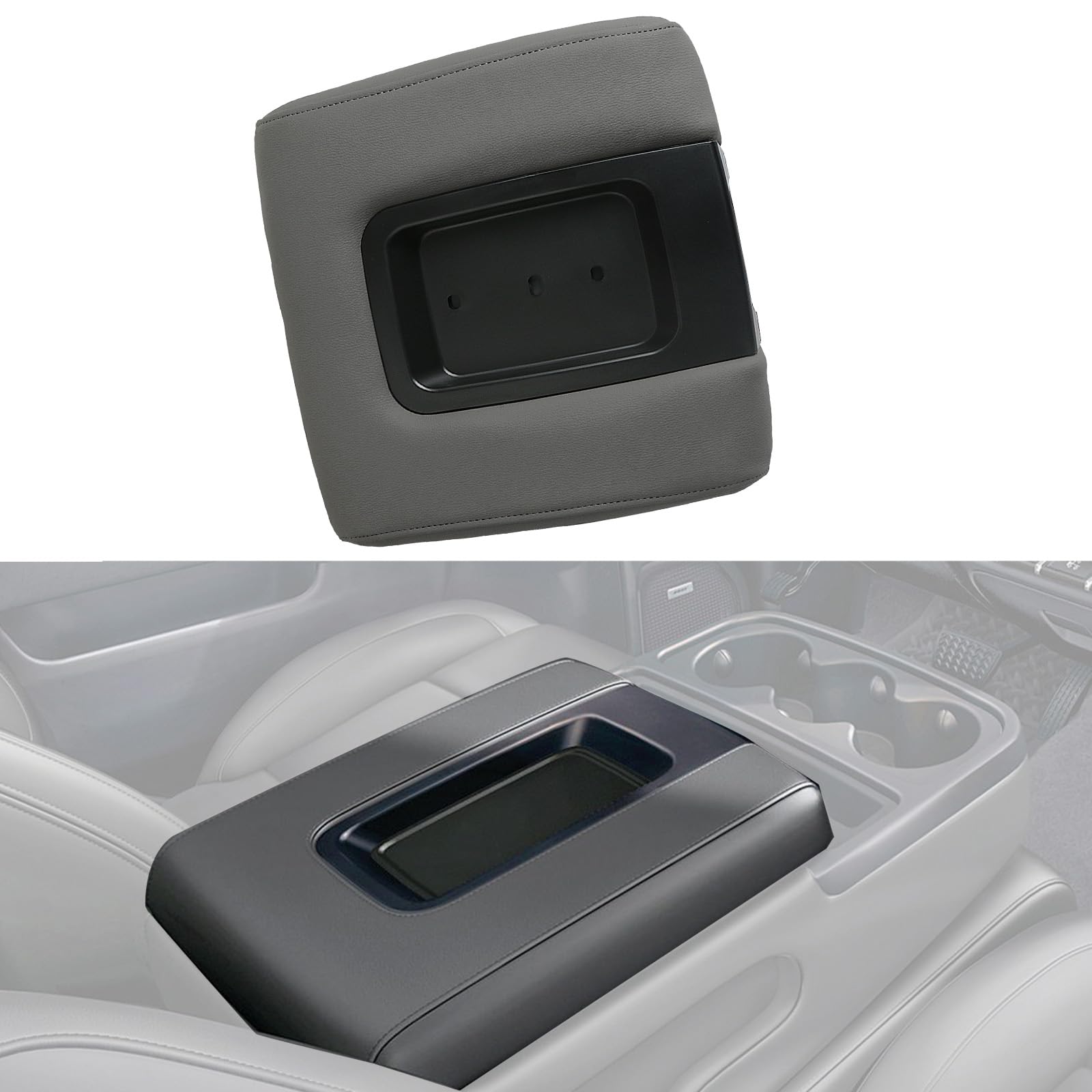 omoZone lid installed in Silverado interior demonstrating restored look