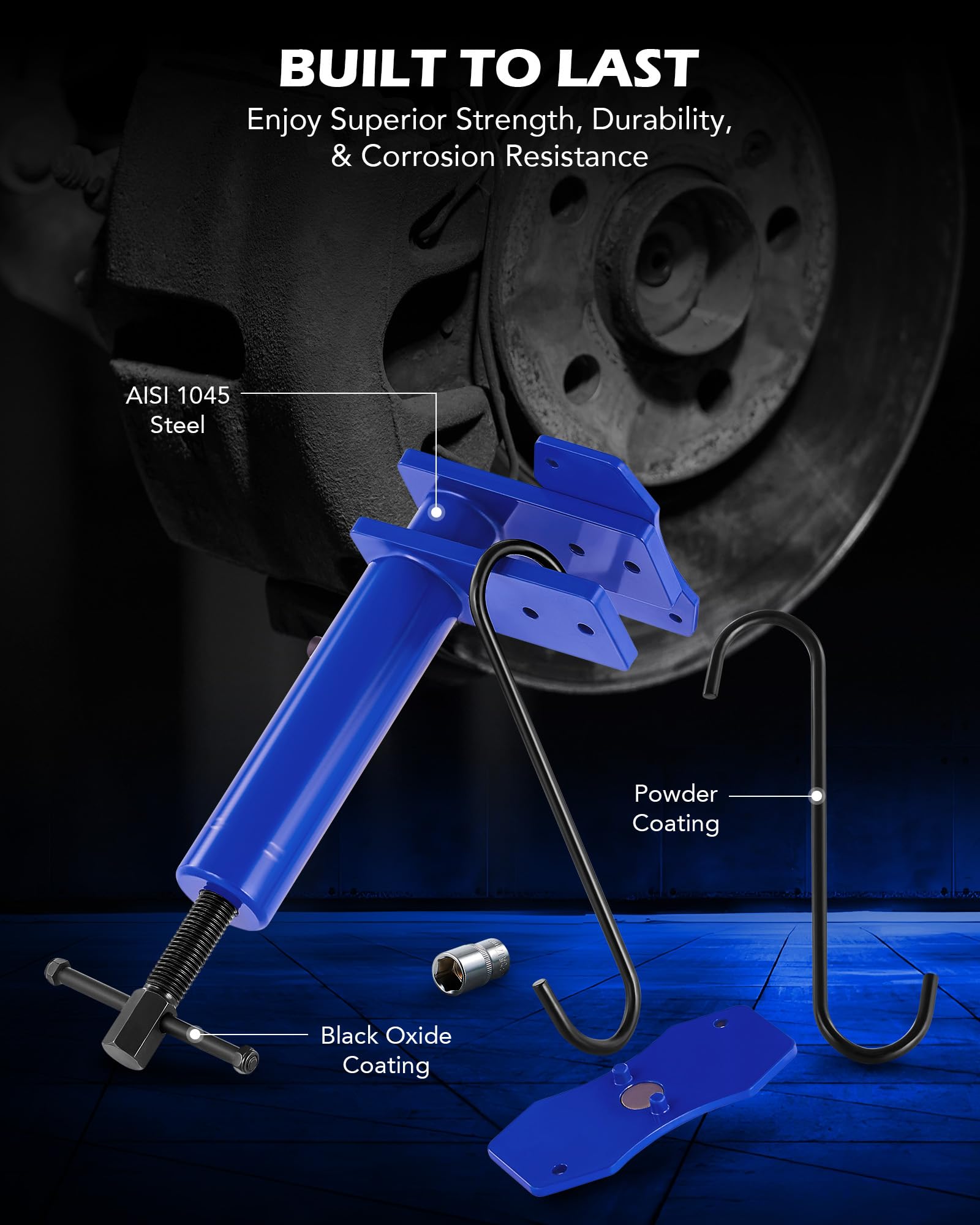 Orion Motor Tech spreader next to ruler showing compact size and shop convenience