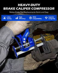 Orion Motor Tech close-up of ergonomic handle for comfortable, low-effort compression