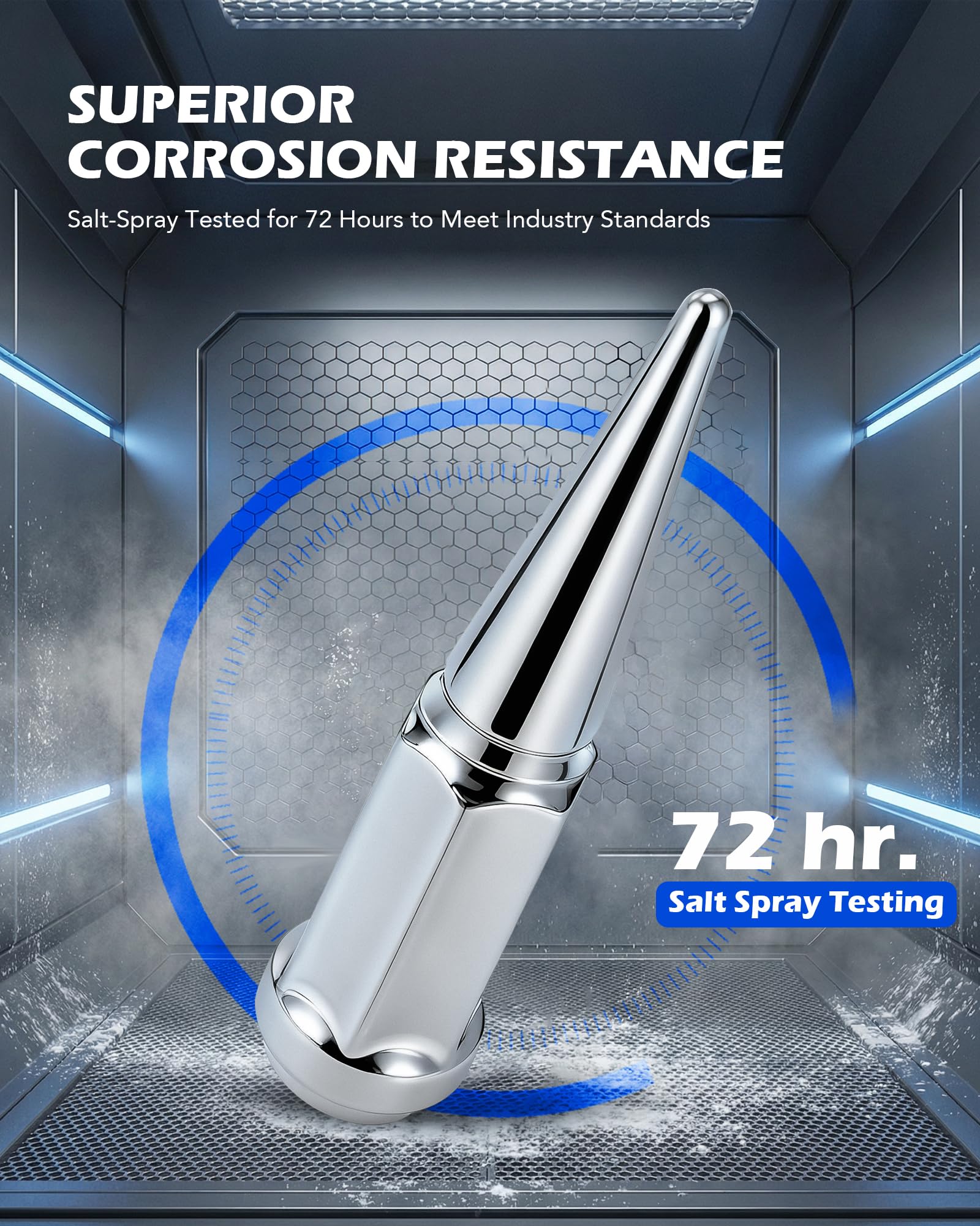 Orion Motor Tech socket key beside lug nuts for easy installation and removal