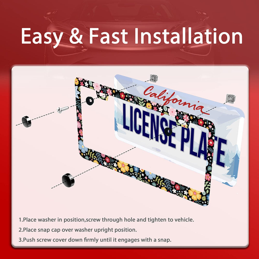Omw2fyb installed on car front plate demonstrating immediate style upgrade benefit