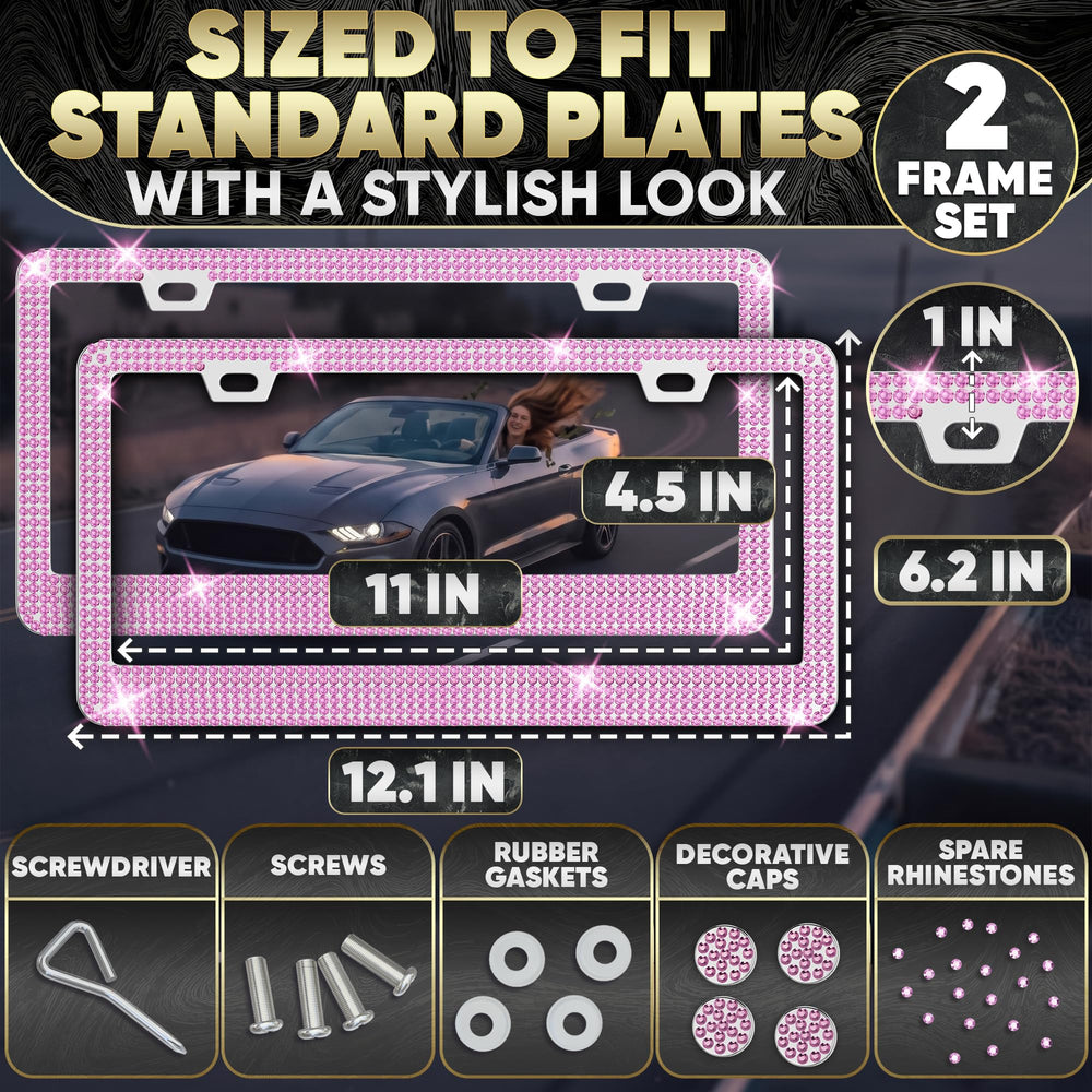 One Sight close-up of pink rhinestones highlighting reflective sparkle and durability