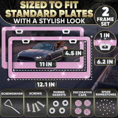 One Sight close-up of pink rhinestones highlighting reflective sparkle and durability