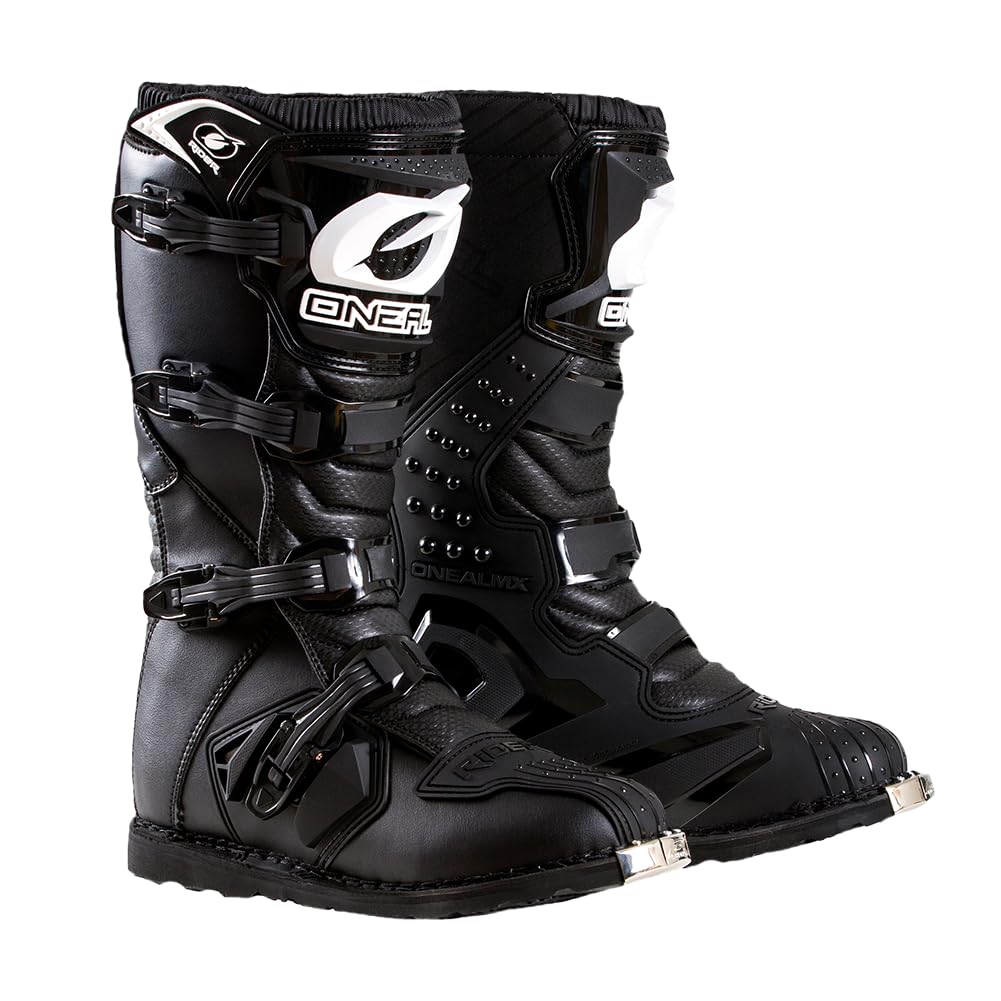 O'NEAL front view of boot showing profile and logo for confident protection