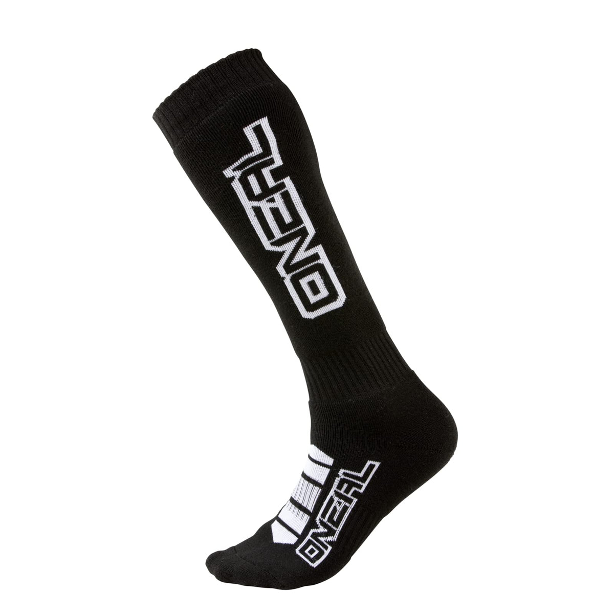 O'NEAL full view of black Pro Mx socks showing fit and performance