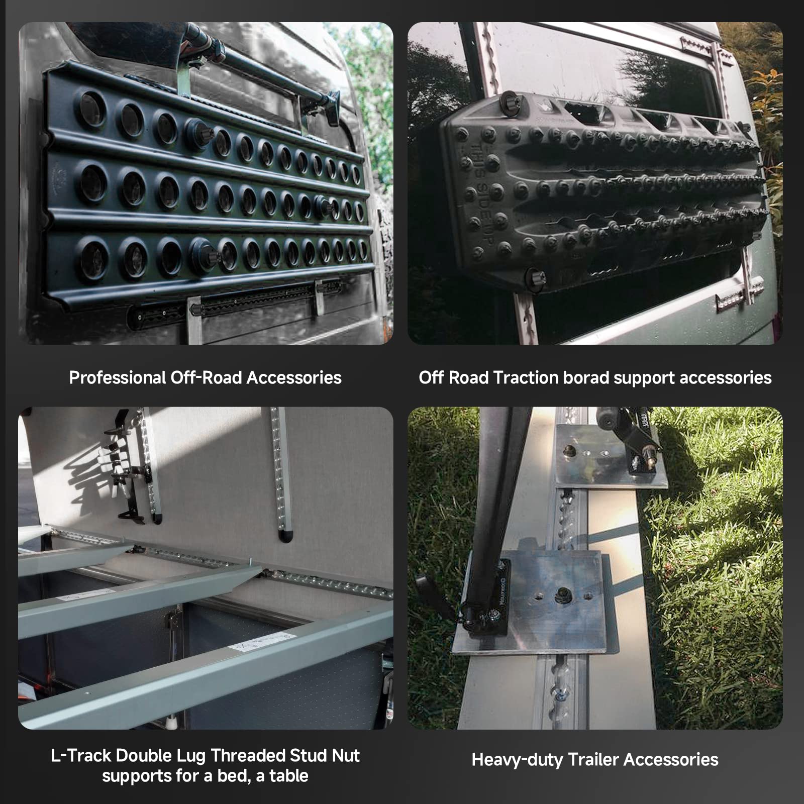 Onesnt stud installed in trailer L-track demonstrating a secure anchor point