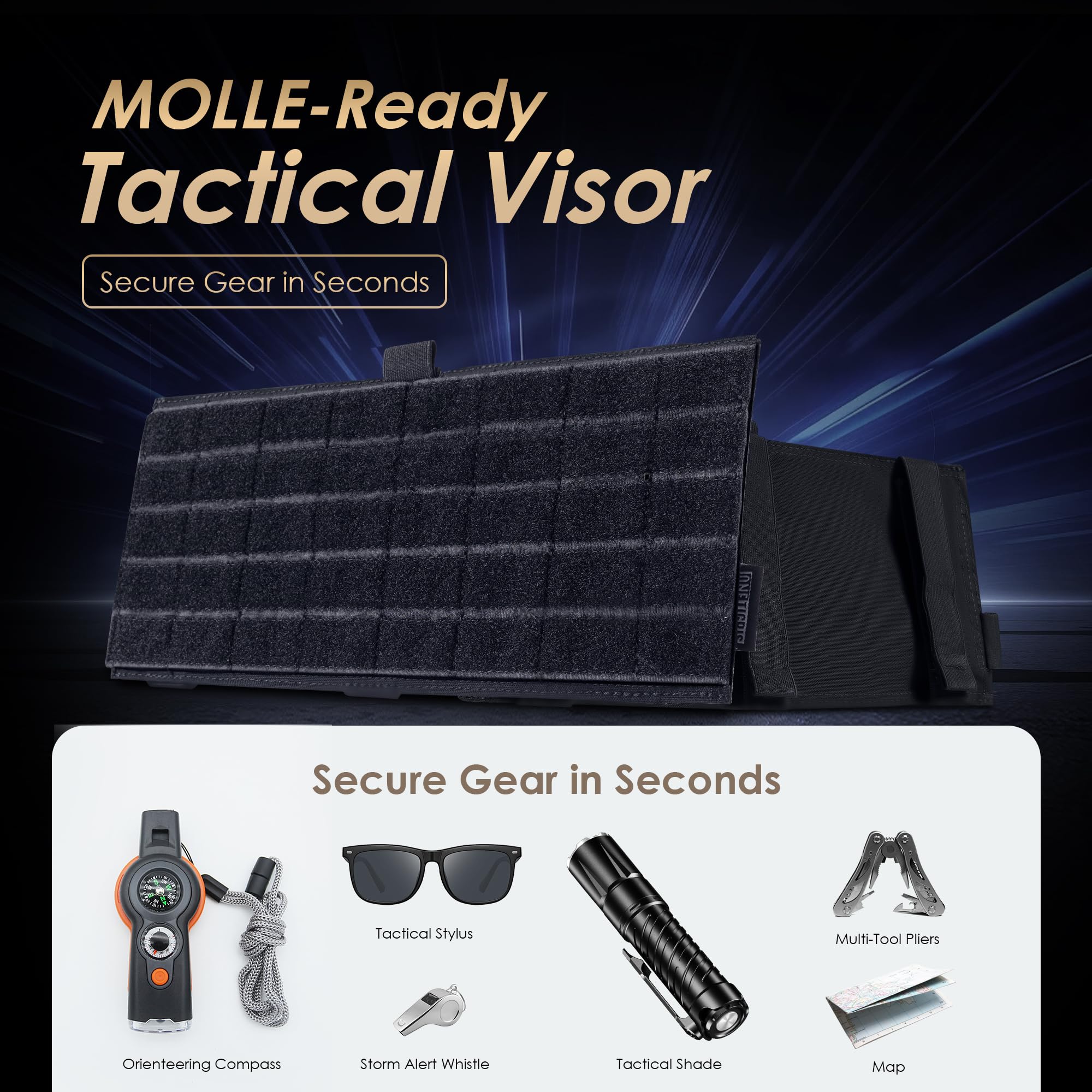 ONETIGRIS detailed MOLLE grid offering extra attachment points for gear