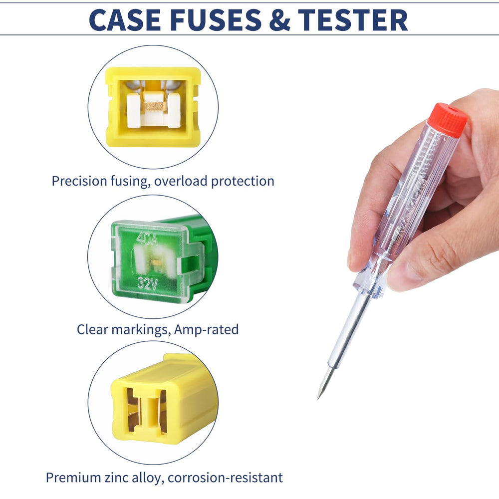 Onfunlee fuse puller gripping a blade fuse for safe, non-slip removal