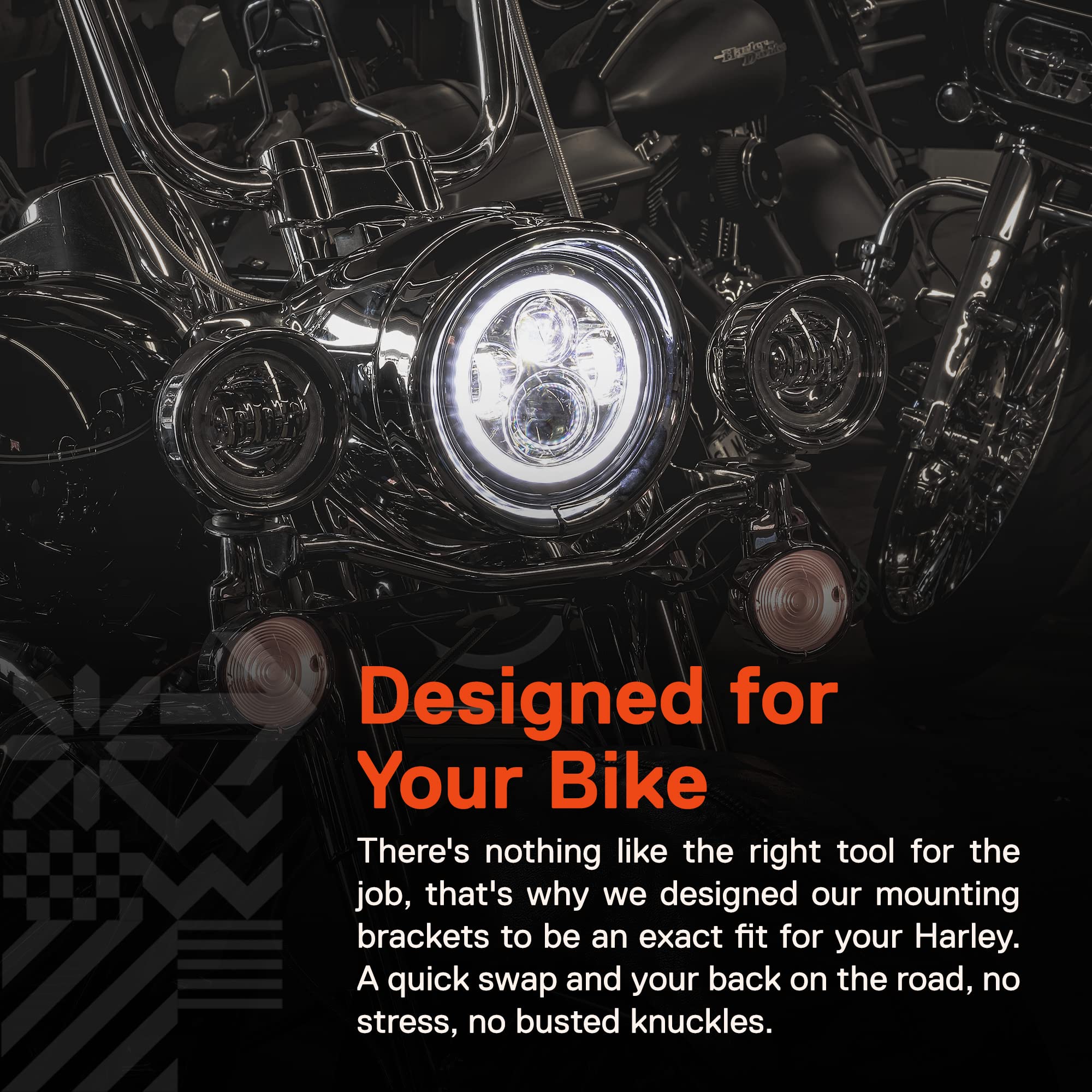 ONLINE LED STORE true mods chrome finish detail matching classic bike trim