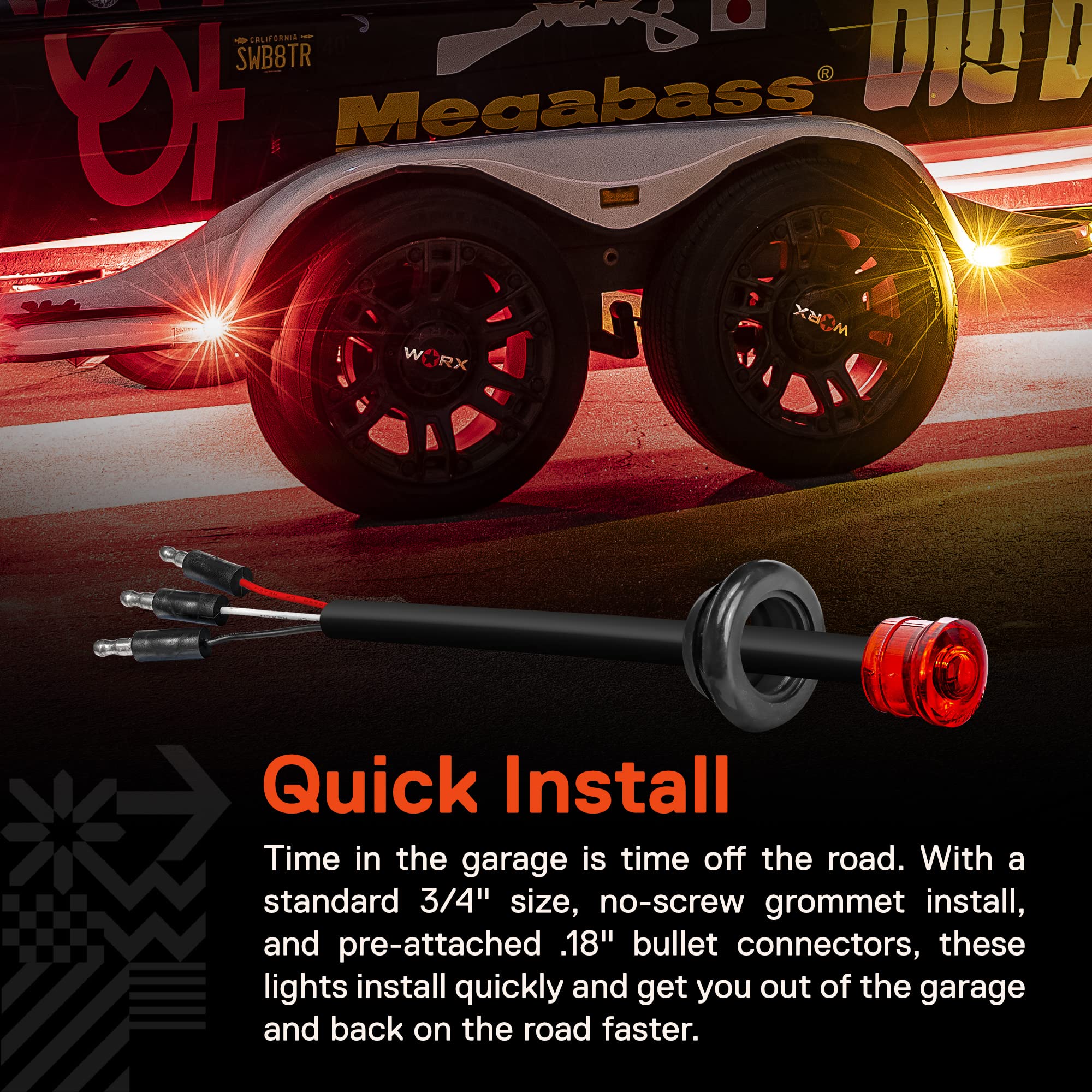 ONLINE LED STORE TRUE MODS beside ruler showing 3/4 inch scale for correct fitment