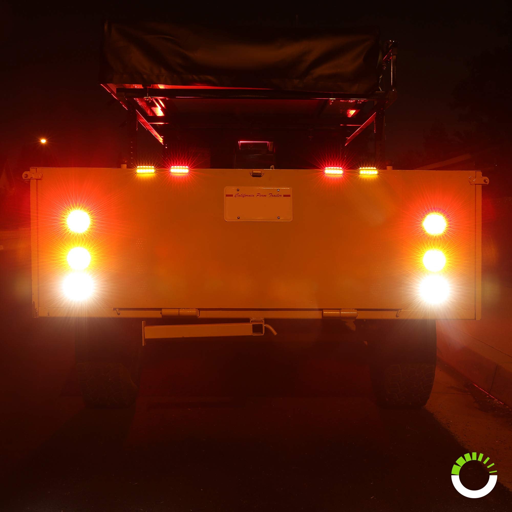 ONLINE LED STORE TRUE MODS installed on trailer showcasing improved rear visibility